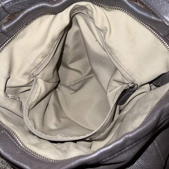 COACH Leather Hobo Crossbody Shoulder Bag Charcoal Gray - Picture 4 of 9